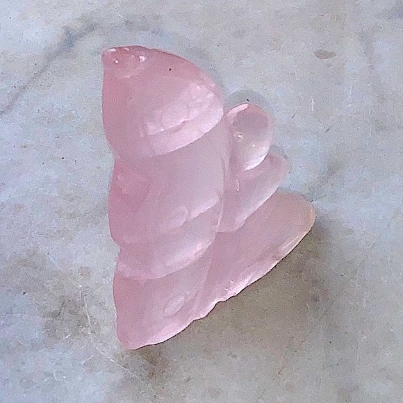 FAIRY ROSE QUARTZ CRYSTAL CARVED GEMSTONE NEW HEALING STONE UNCONDITIONAL LOVE - Picture 4 of 12